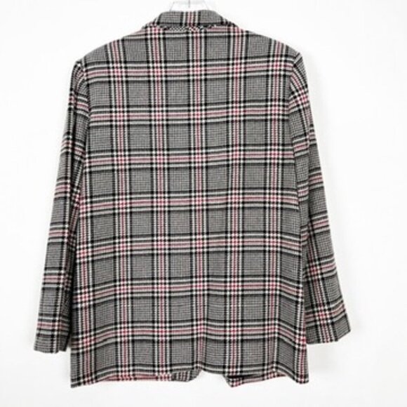 Vintage Sag Harbor Glen Plaid Blazer Houndstooth Wool Blend Women's Size 14 - Picture 14 of 15